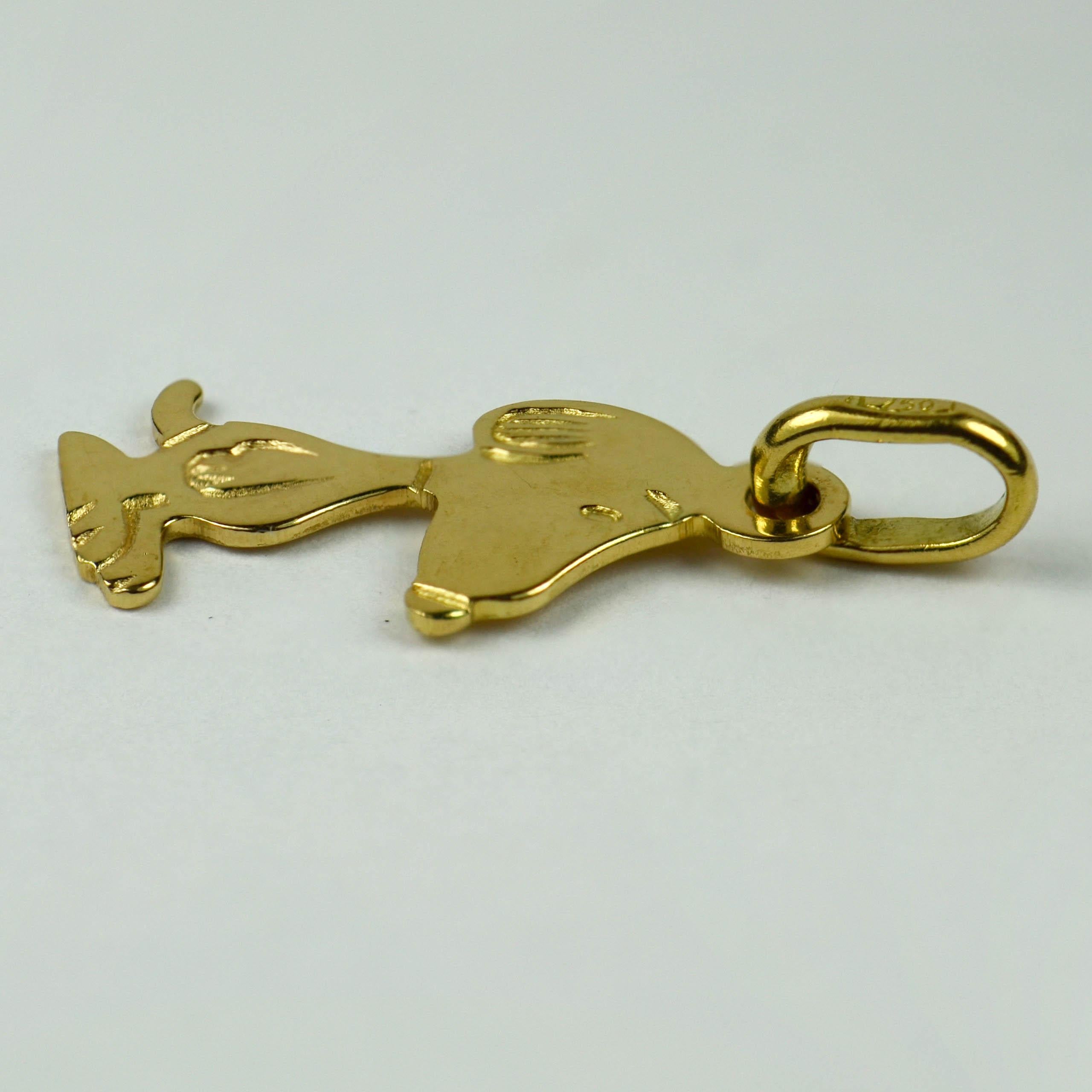 snoopy gold pendant