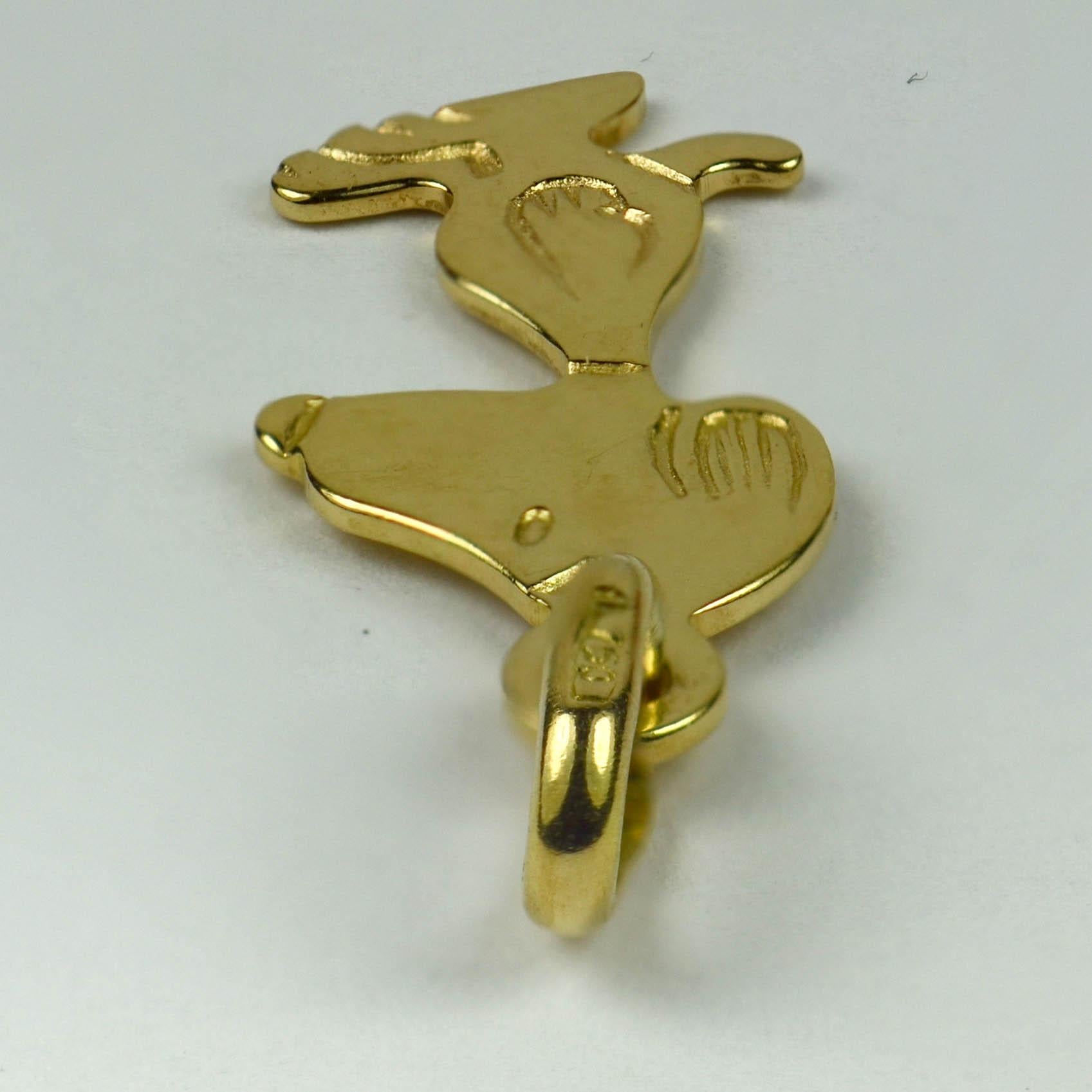 snoopy necklace gold