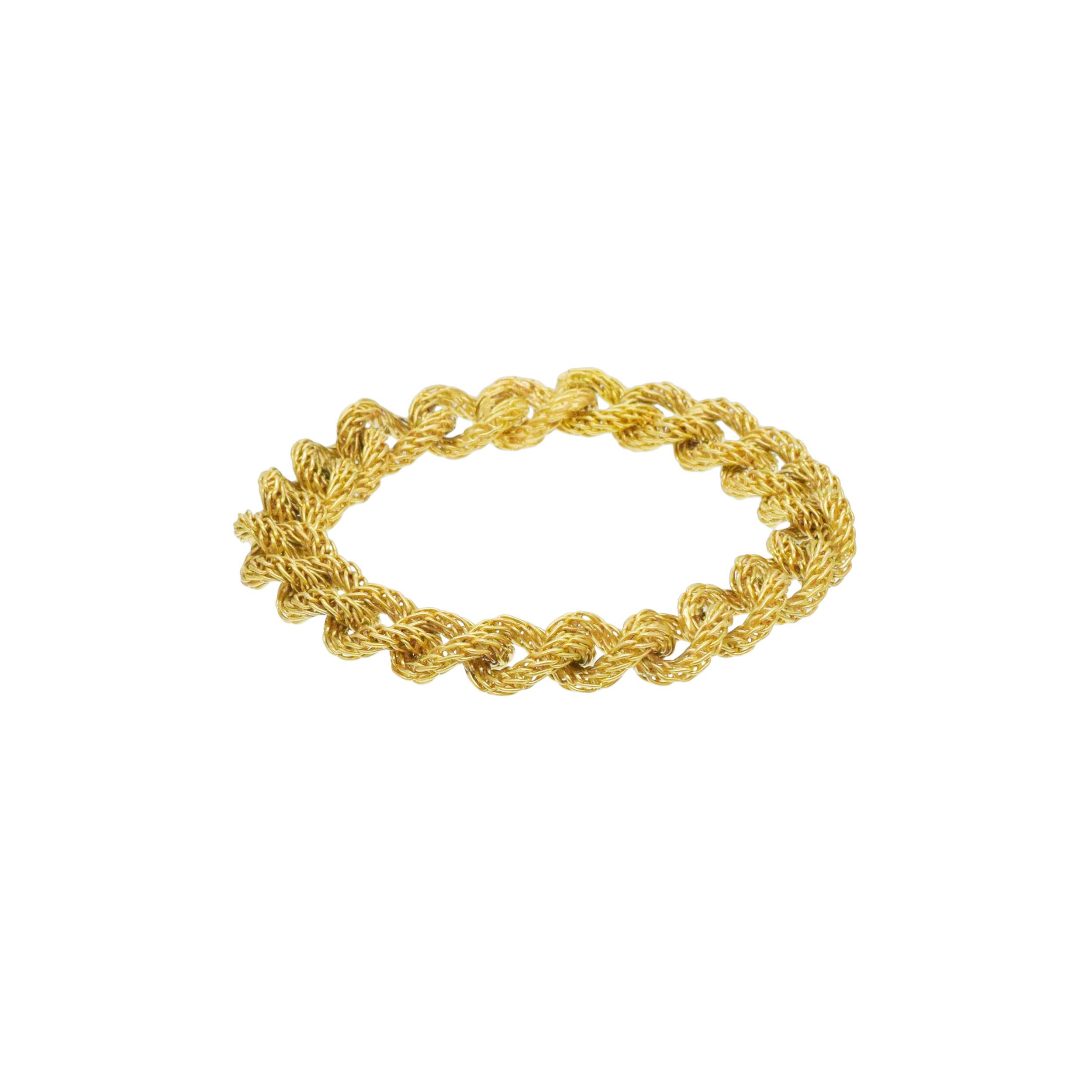 Bracciale e collana francese A Link in oro giallo 18 ct. in vendita 6