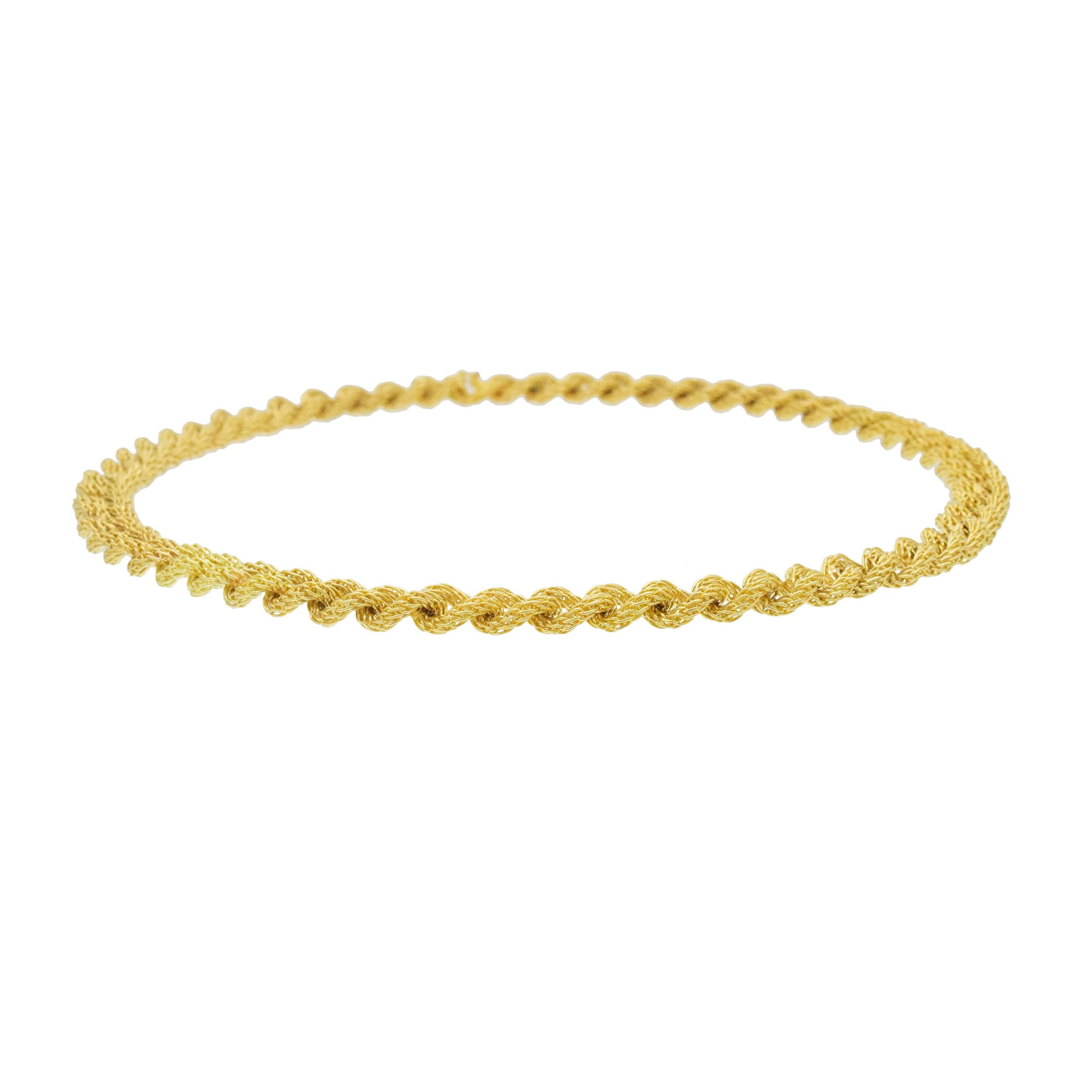 Bracciale e collana francese A Link in oro giallo 18 ct. in vendita 11