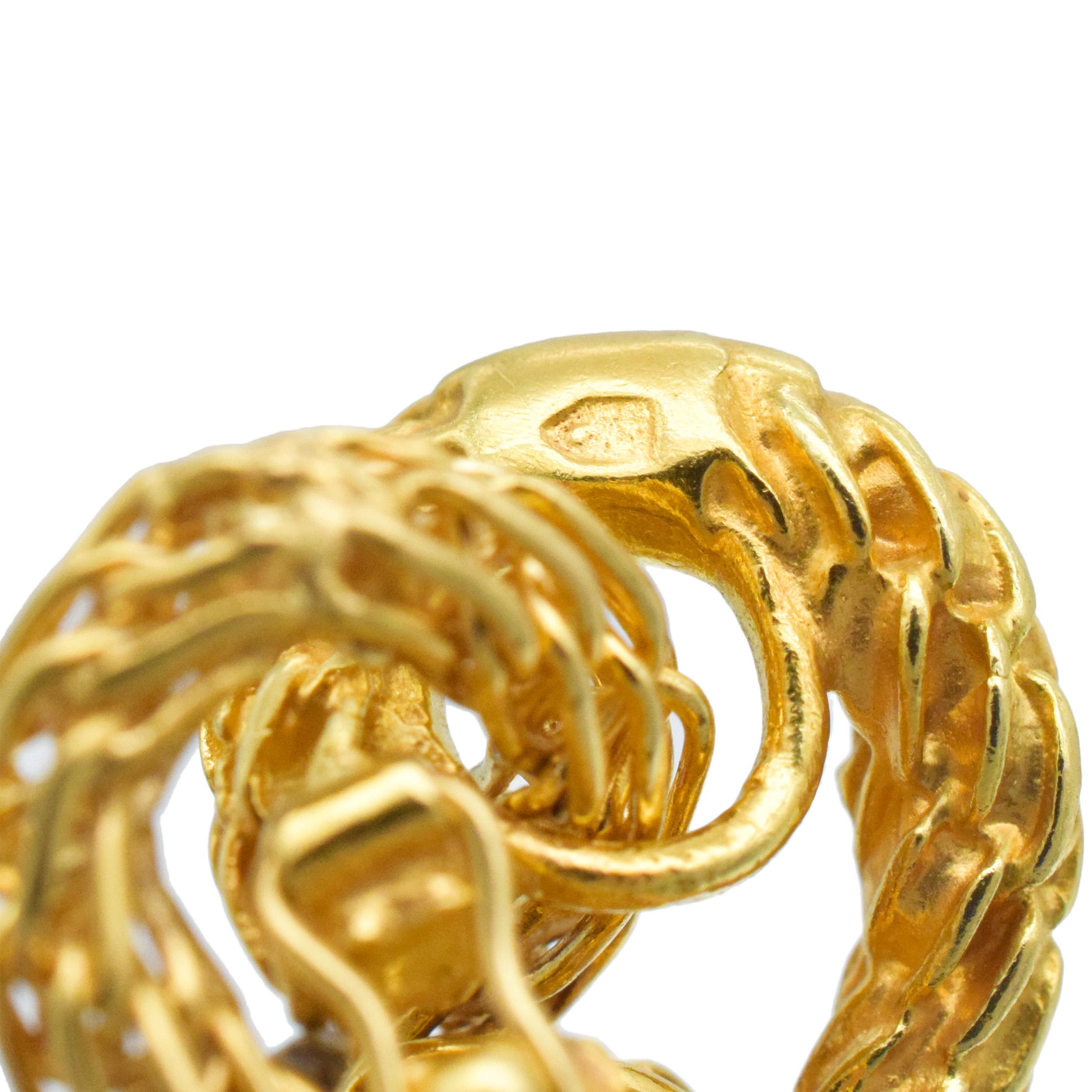 Bracciale e collana francese A Link in oro giallo 18 ct. in vendita 12