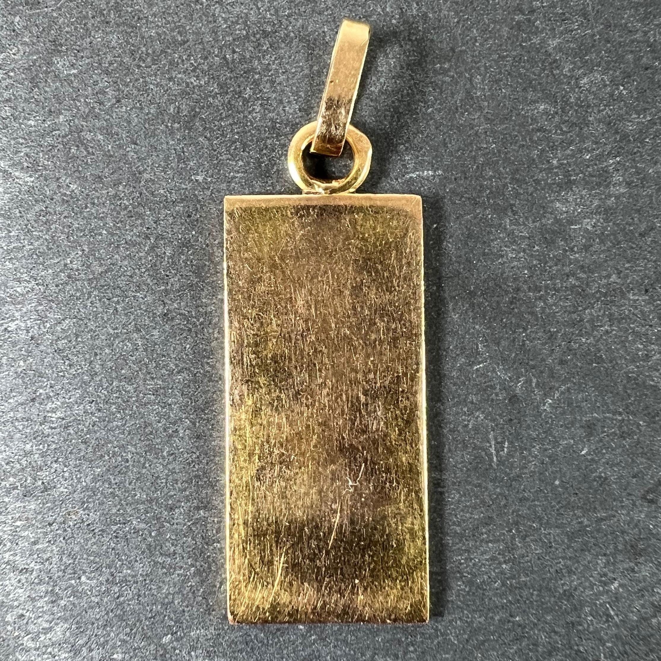 Ciondolo francese in oro giallo 18 carati con simbolo dello Zodiac Pisces In condizioni buone in vendita a London, GB