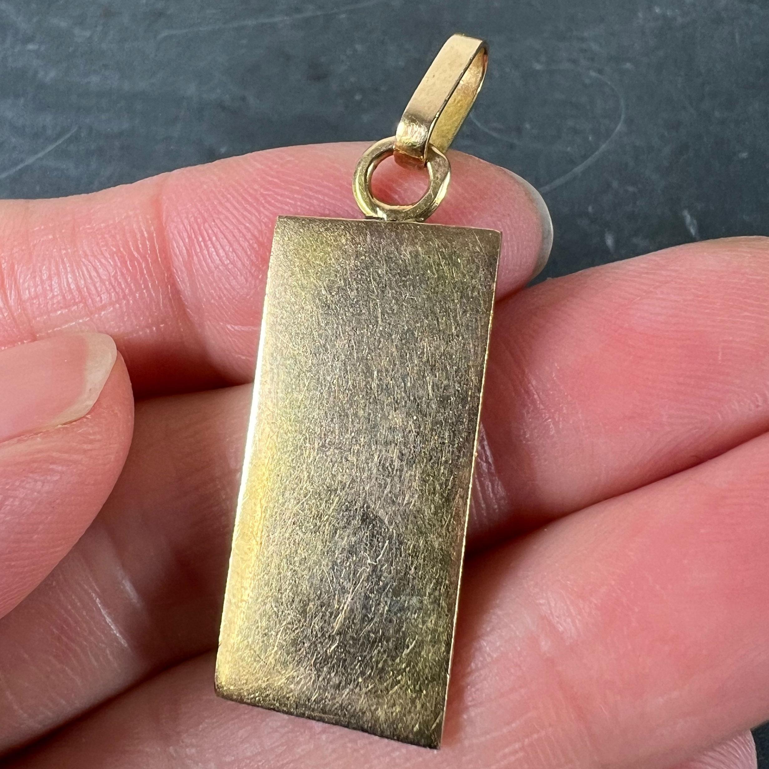 Ciondolo francese in oro giallo 18 carati con simbolo dello Zodiac Pisces in vendita 4