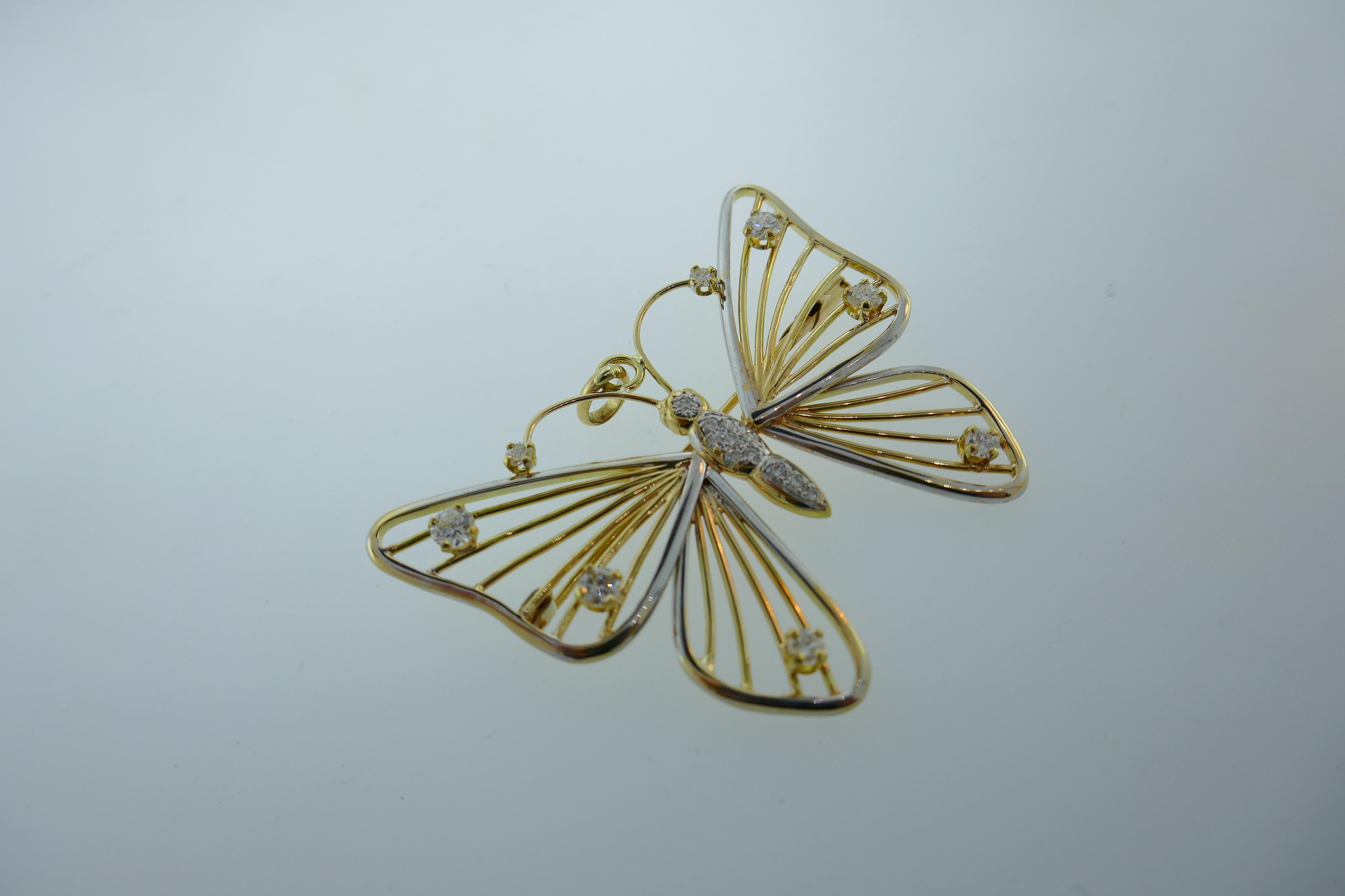 French 18k Two Tone Gold & Diamond Butterfly Pendant / Brooch Vintage



Here is your chance to purchase a beautiful and highly collectible designer pendant / brooch. Truly a great piece at a great price! 



Weight: 10.8 grams



Condition: