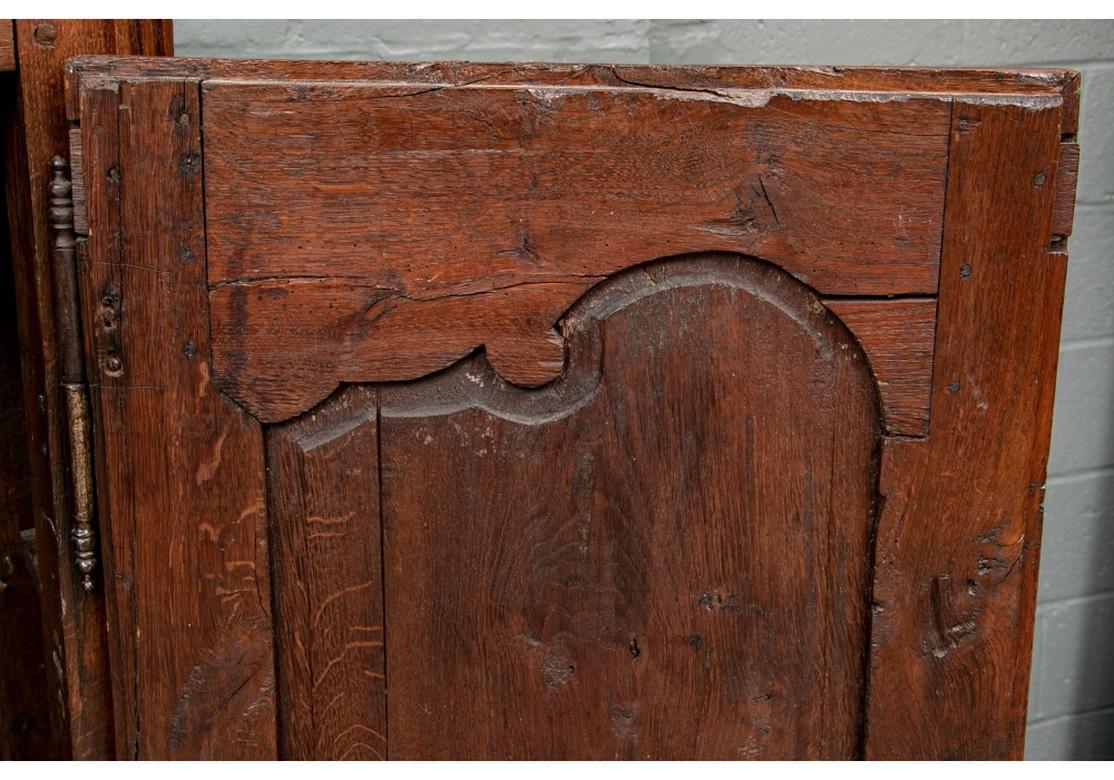 Wood French 18th-19th Century Carved Oak Cabinet/ Cupboard