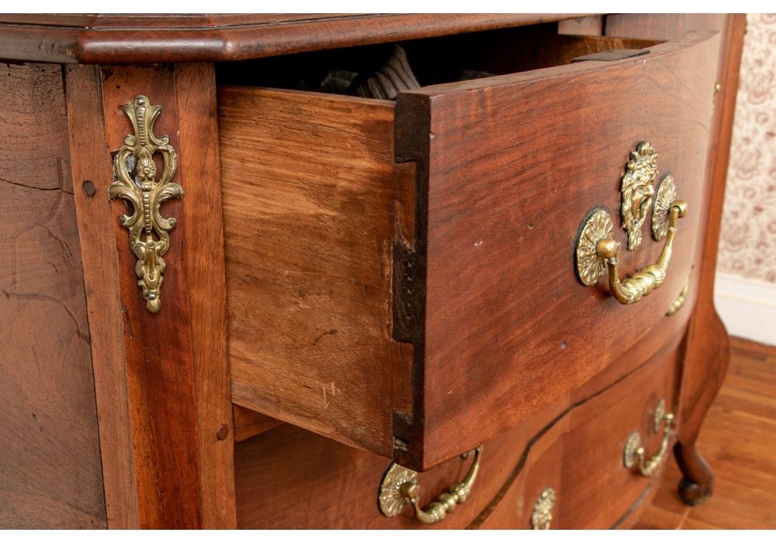 Brass French 18th/19th C. Walnut Commode For Sale