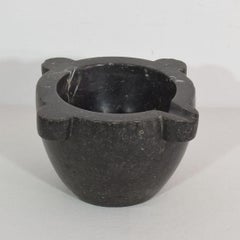 French 18th-19th Century Black Marble Mortar