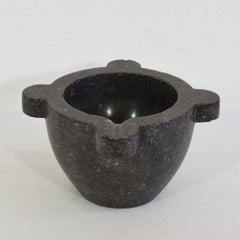 French 18th-19th Century Black Marble Mortar