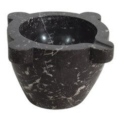 French 18th-19th Century Black Marble Mortar