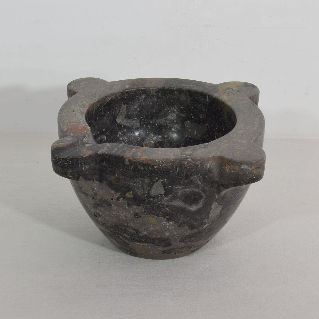 Beautiful grey marble mortar
France, circa 1750-1850
Weathered and minor losses.
  