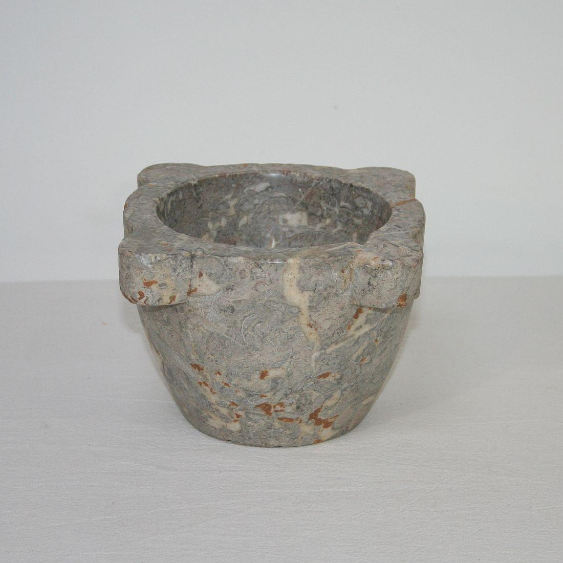 French 18th-19th Century Grey Marble Mortar 1
