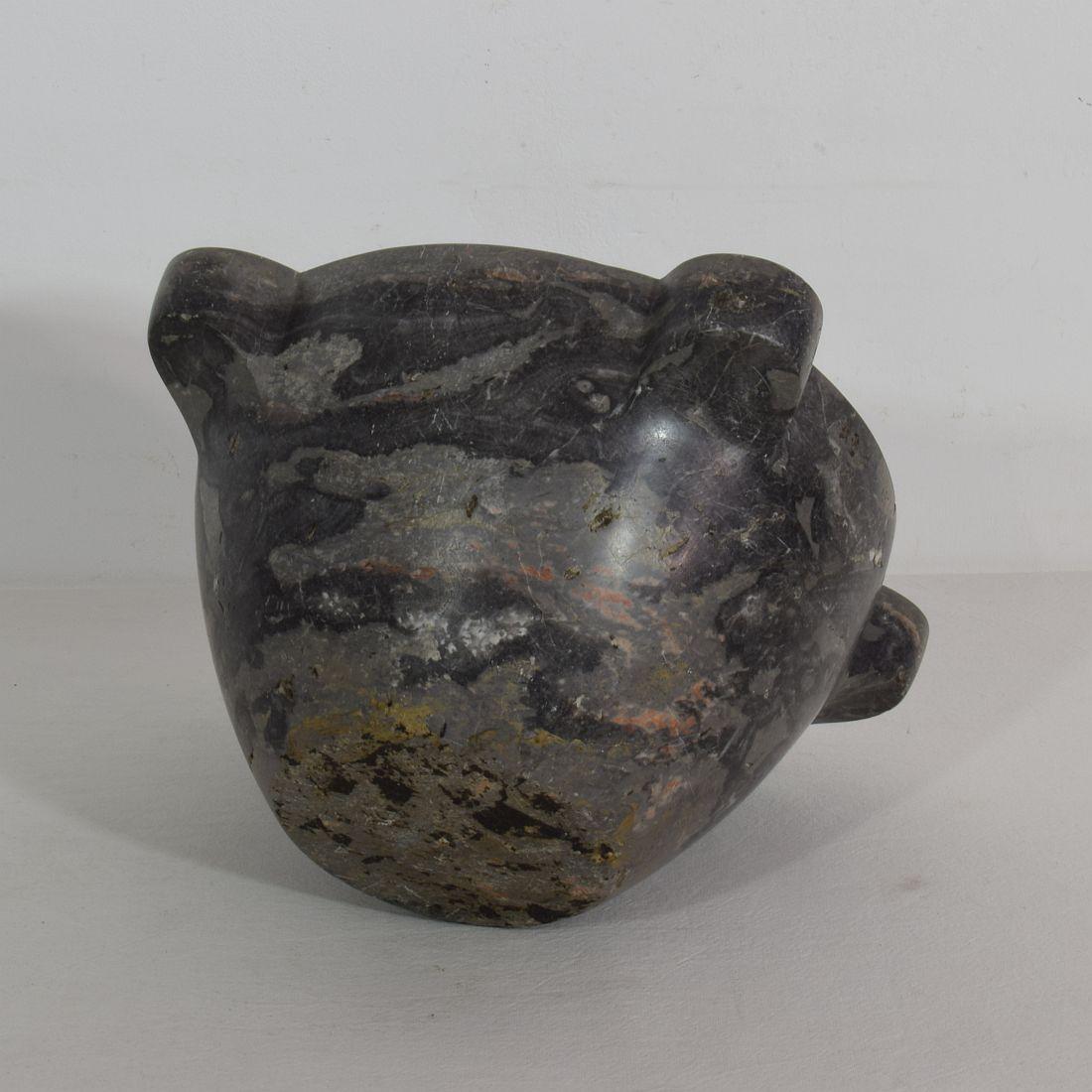 French 18th-19th Century Grey Marble Mortar 2