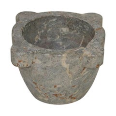 French 18th-19th Century Grey Marble Mortar