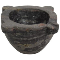 French 18th-19th Century Grey Marble Mortar