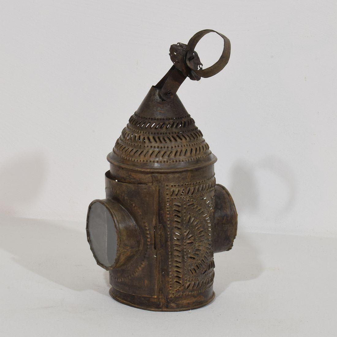 Hand-Crafted French 18th/ 19th Century Iron Lantern