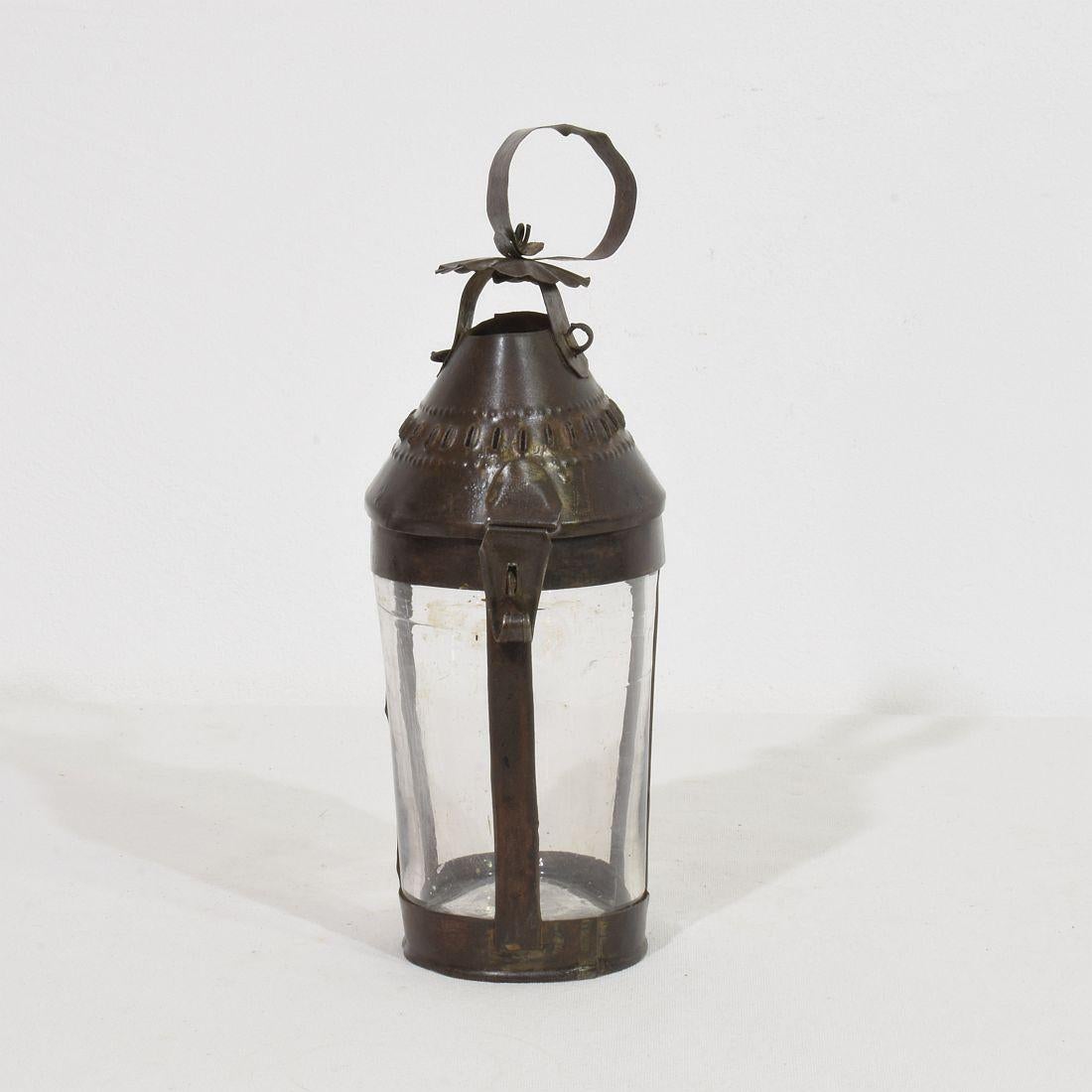 French Provincial French, 18th/19th Century Metal Lantern For Sale