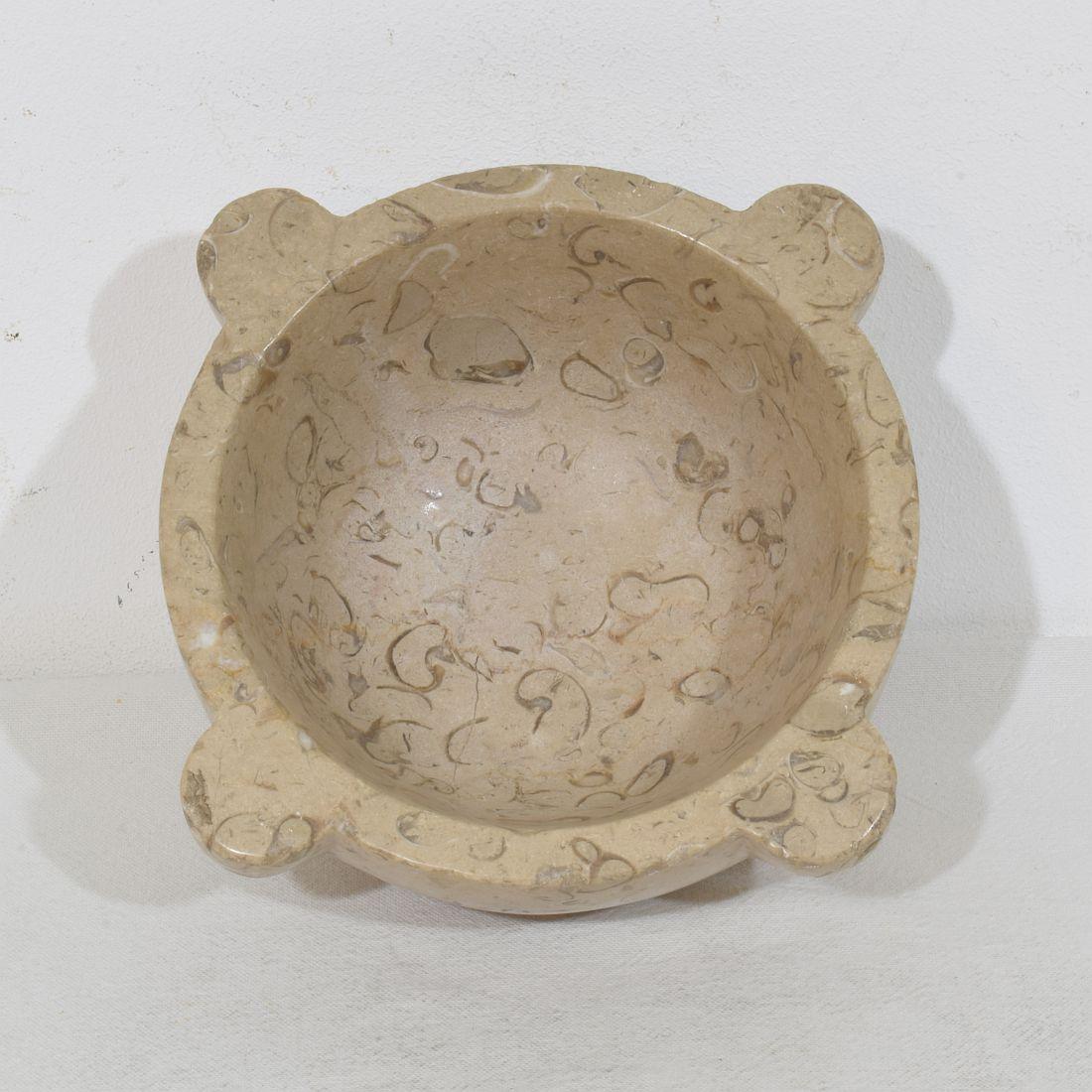 Piccolo mortaio di marmo francese del XVIII-XIX secolo in vendita 3