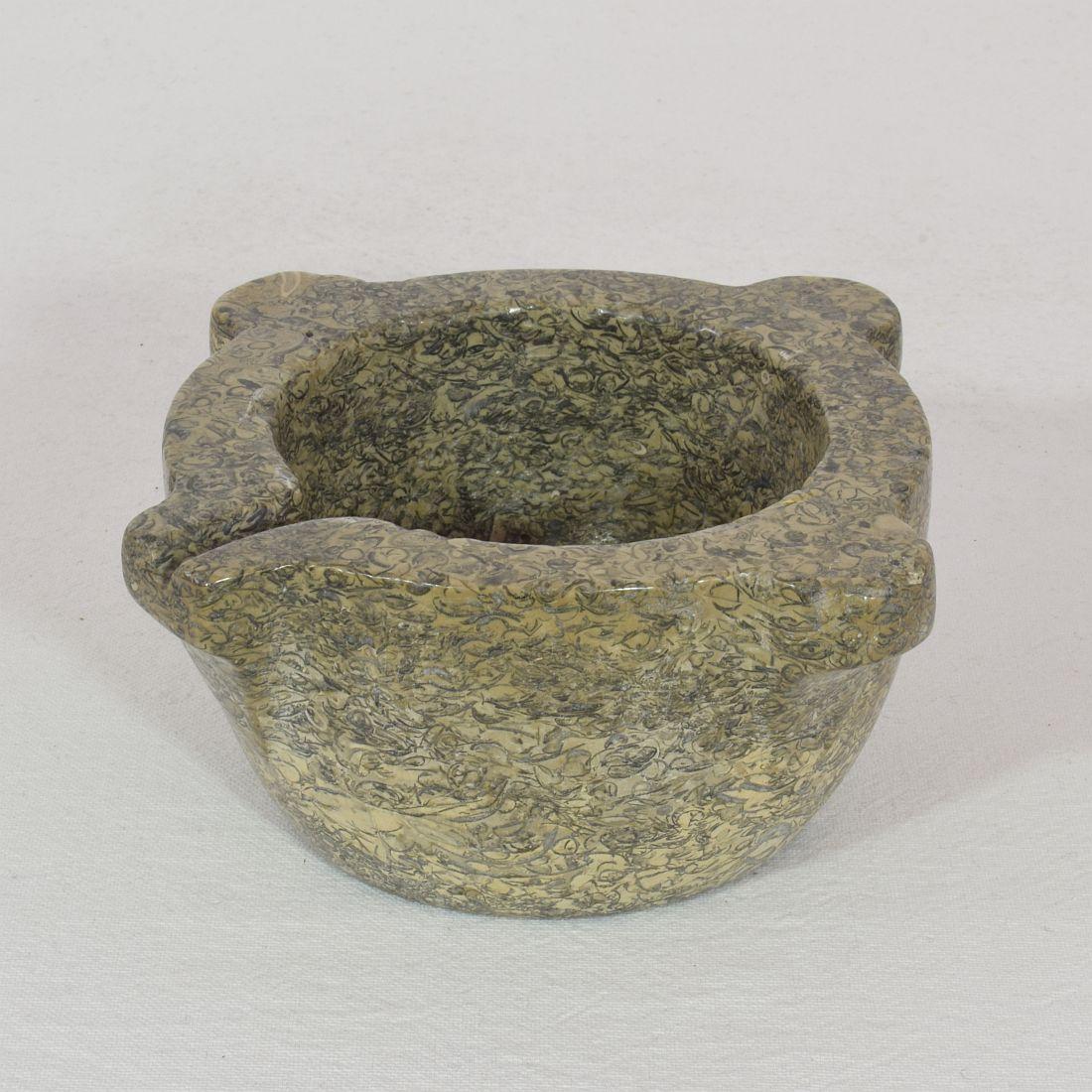 French Provincial French 18th-19th Century Small Marble Mortar For Sale