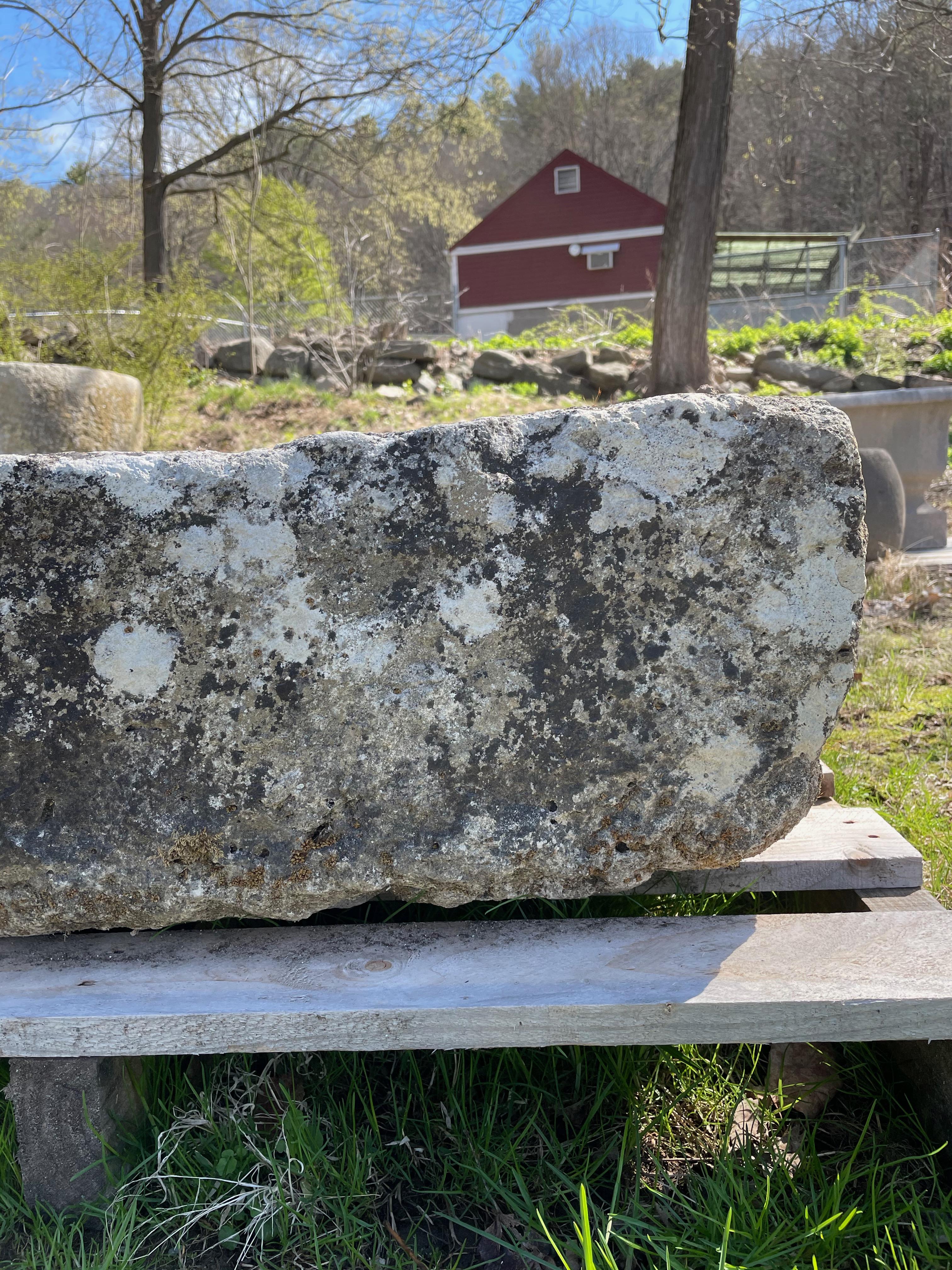 French 18th C Square Hand-Carved Limestone Trough 5