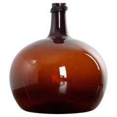 French 18th Century Amber Glass Wine Keg