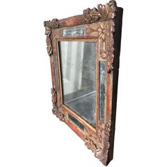 French 18th Century Baroque Gilded Wall Mirror