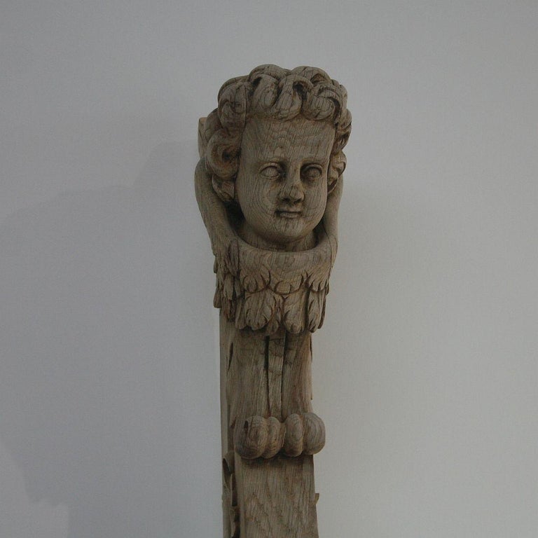 French 18th Century Baroque Oak Choir Bank Fragment At 1stdibs