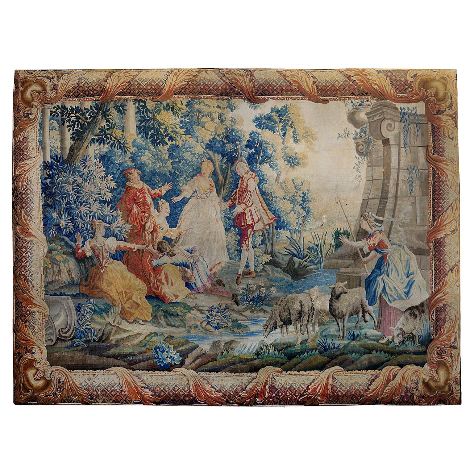 French 18th Century Beauvais Tapestry after Jean Baptiste Oudray, circa 1750 For Sale