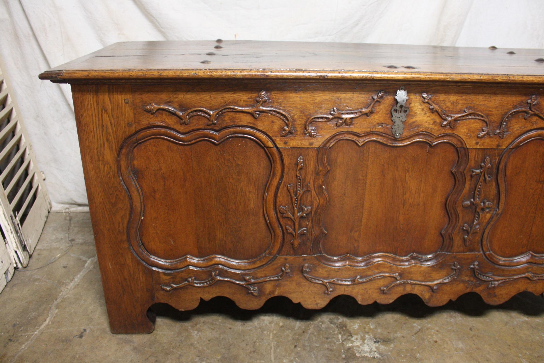 Louis XV French 18th Century Blanket Chest