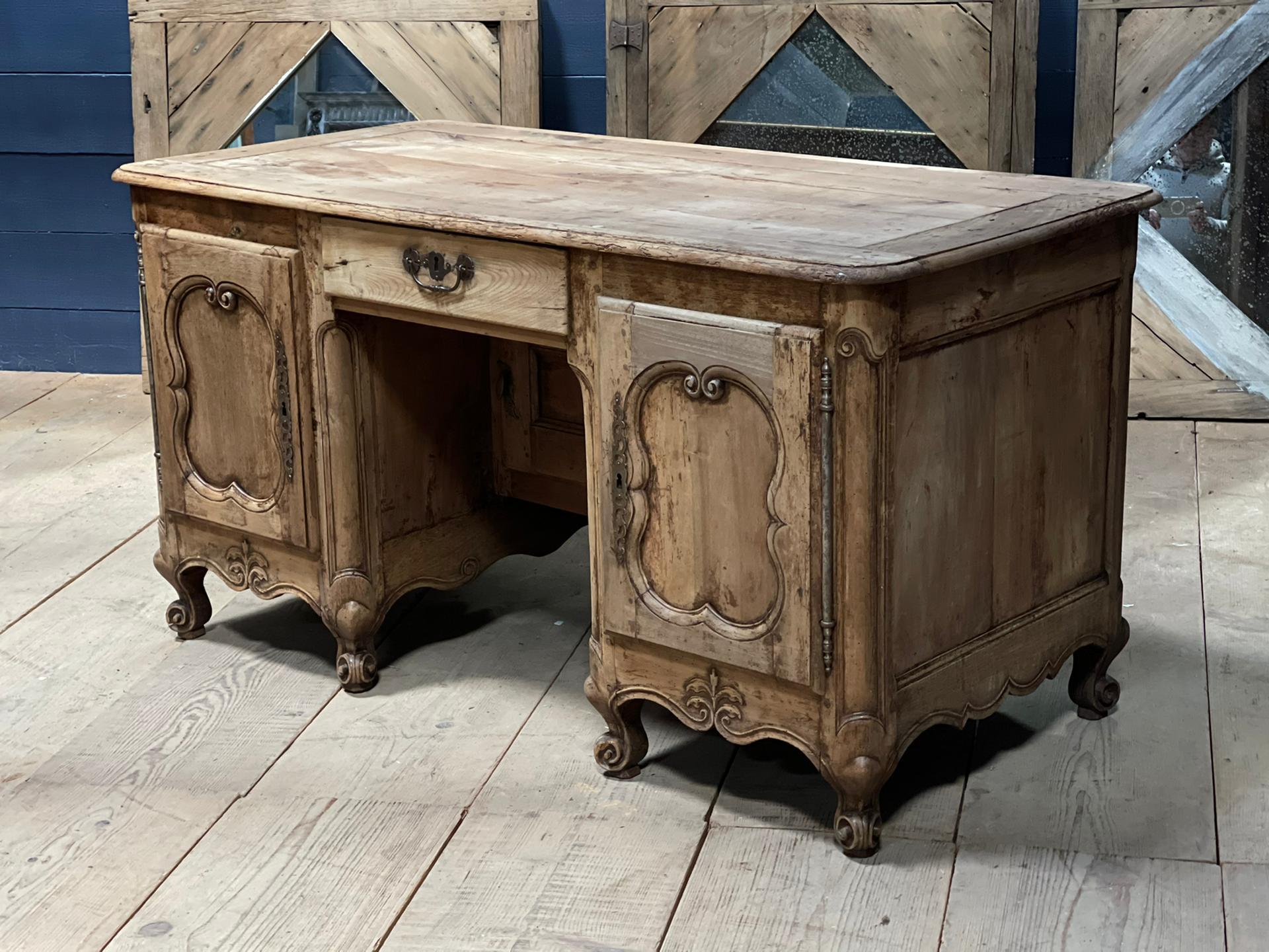 French Provincial French 18th Century Bleached Desk For Sale