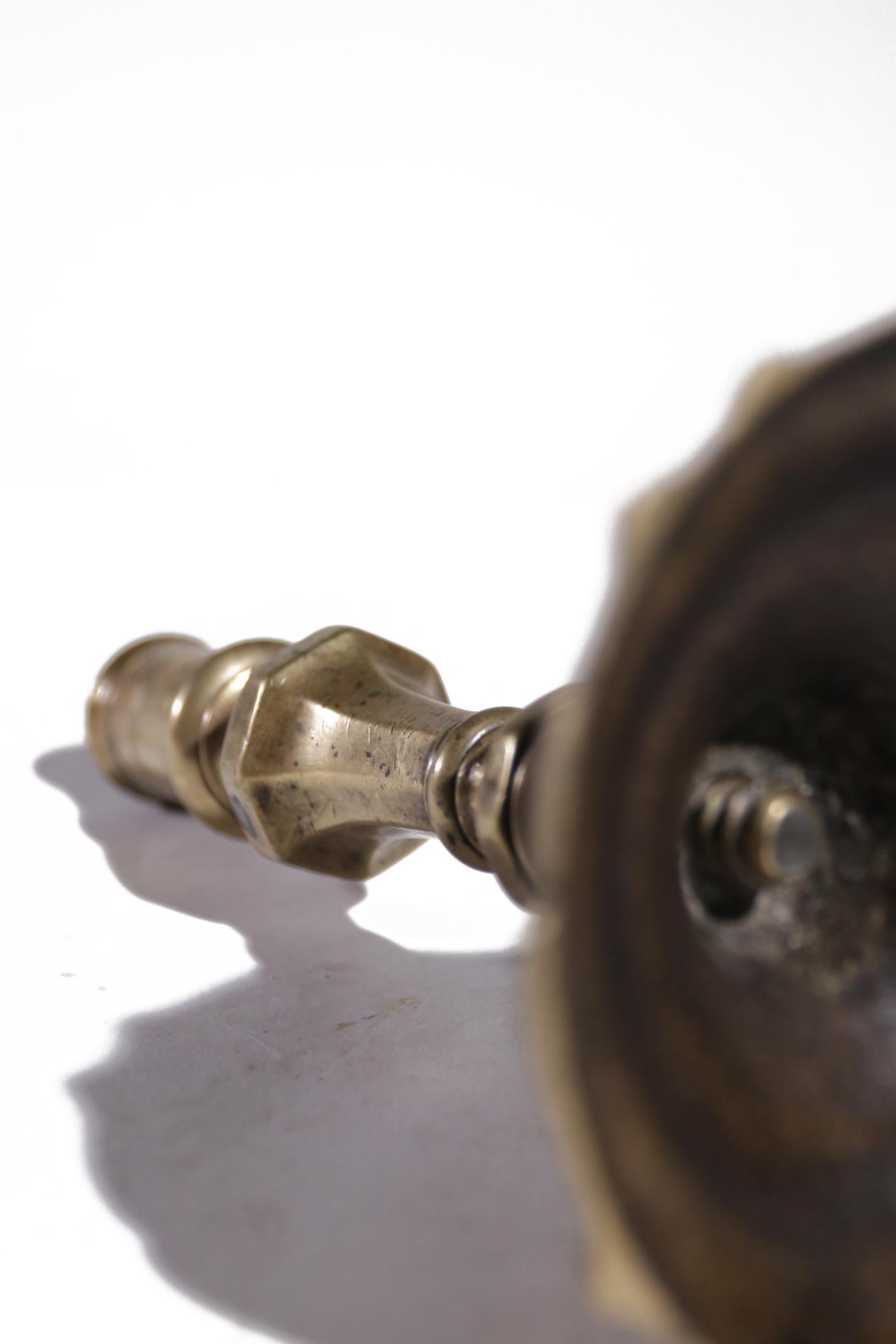 French 18th Century Brass Candlestick For Sale 4