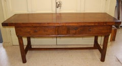 French 18th Century Bresse Baker's Table Two Inch Thick Top