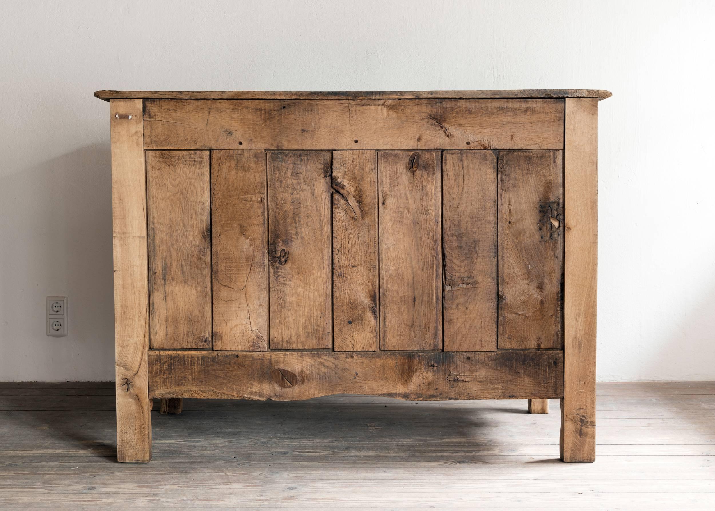 18th Century and Earlier French 18th Century Buffet in Bleached Oak