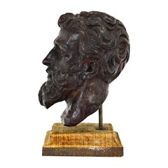 French 18th Century Bust on Pedestal