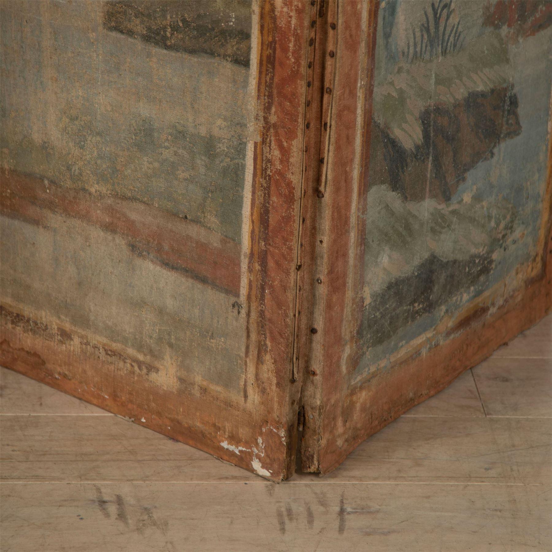 French 18th Century Canvas Screen at 1stDibs