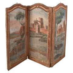 French 18th Century Canvas Screen