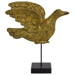 French 18th Century Carved Giltwood Dove