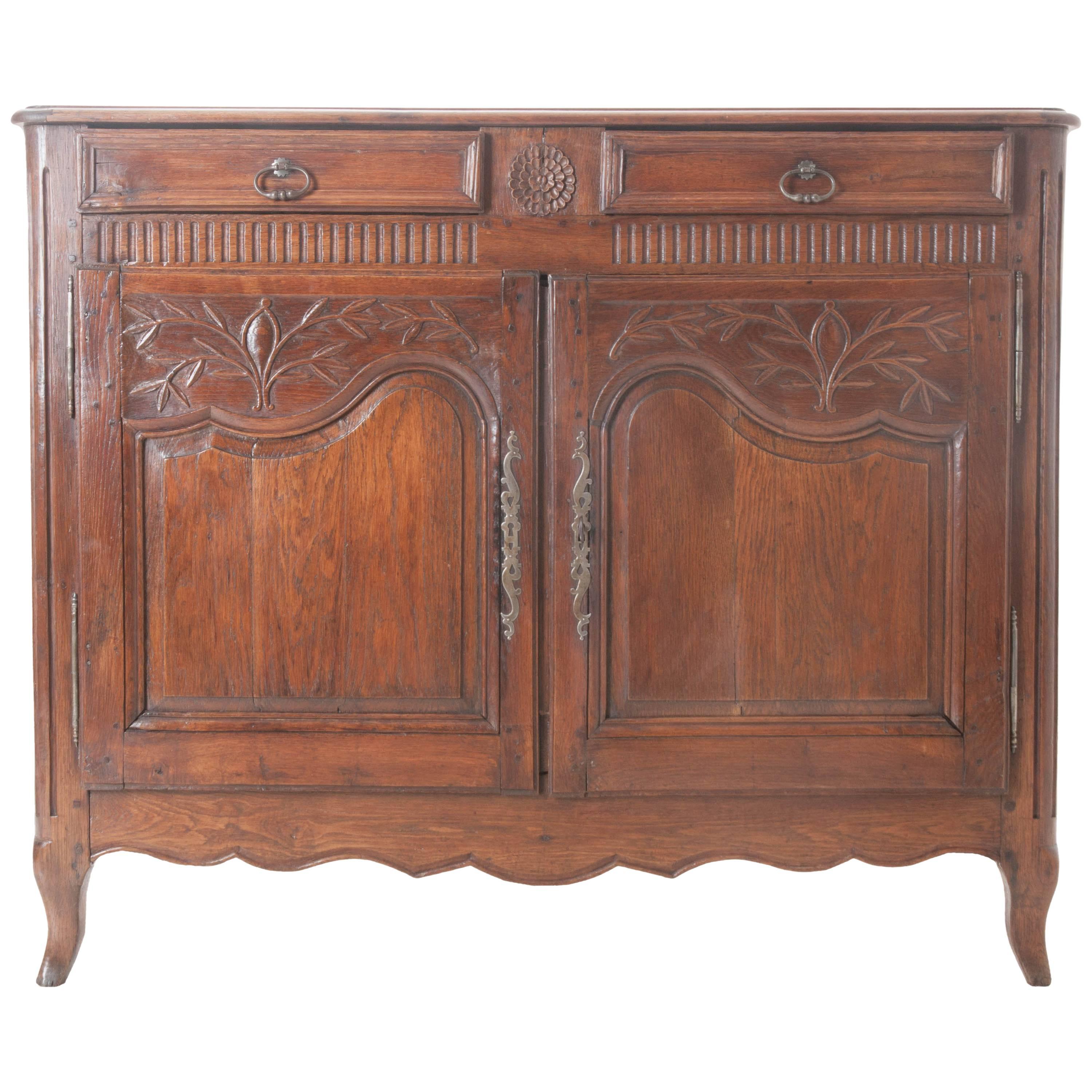 French 18th Century Carved Oak Buffet