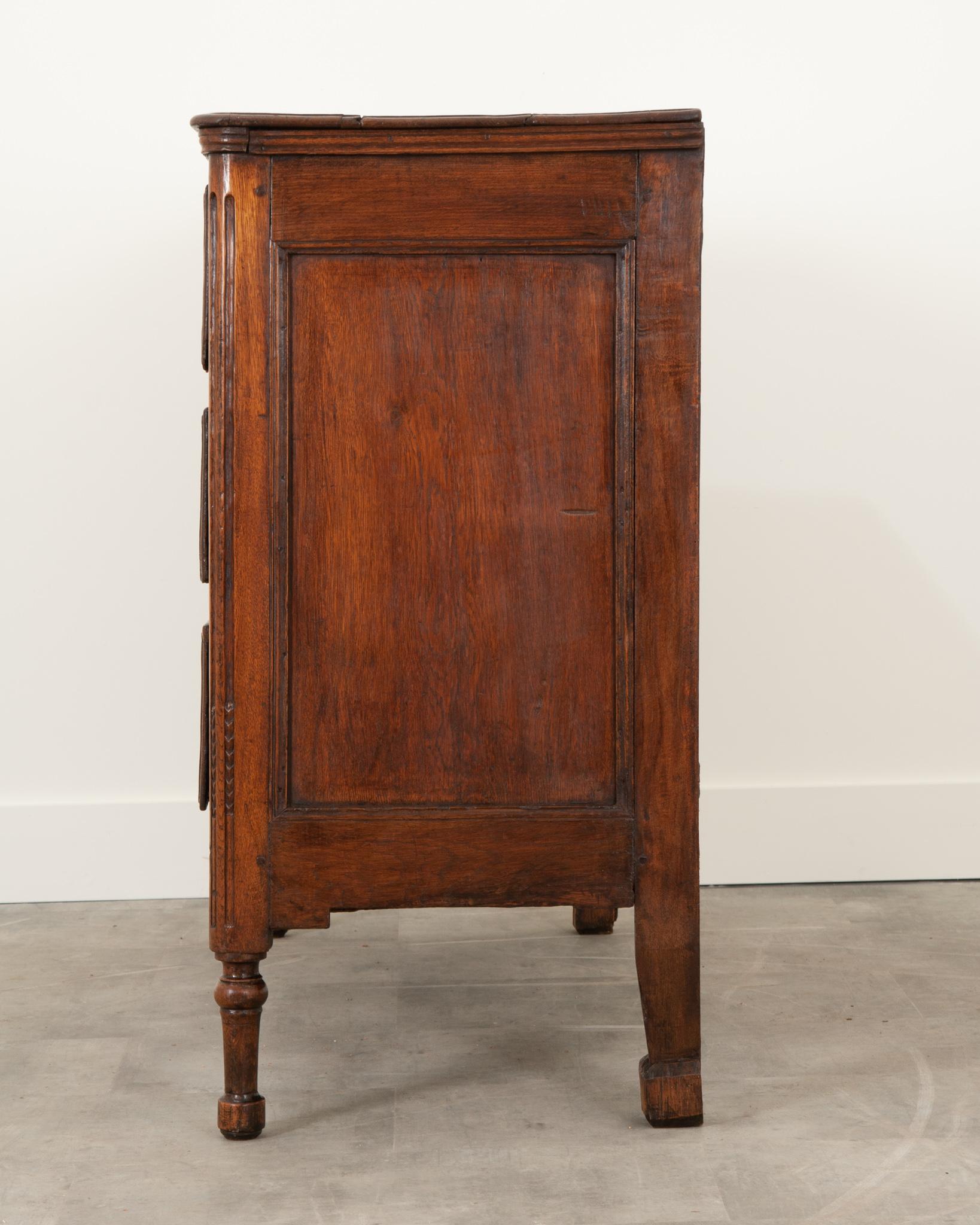 French 18th Century Carved Oak Commode For Sale 4