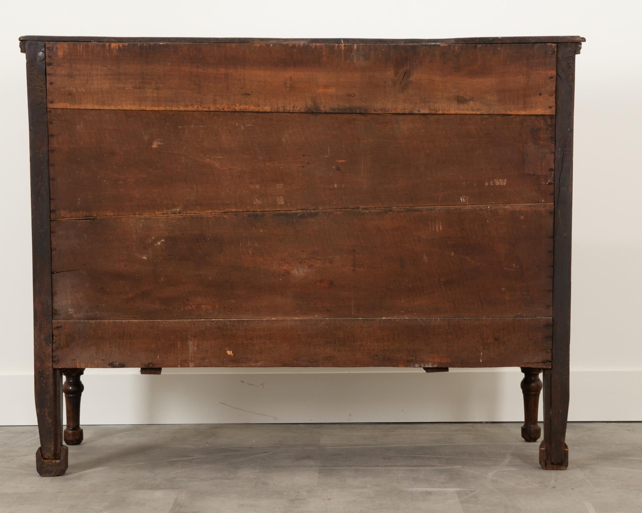 French 18th Century Carved Oak Commode For Sale 3