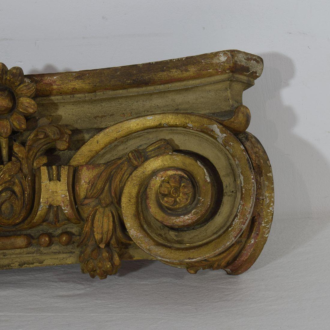 18th Century and Earlier French 18th Century Carved Wooden Capital