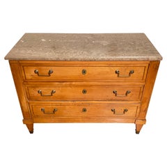 Antique French 18th Century Cherry Wood Chest of Drawers 