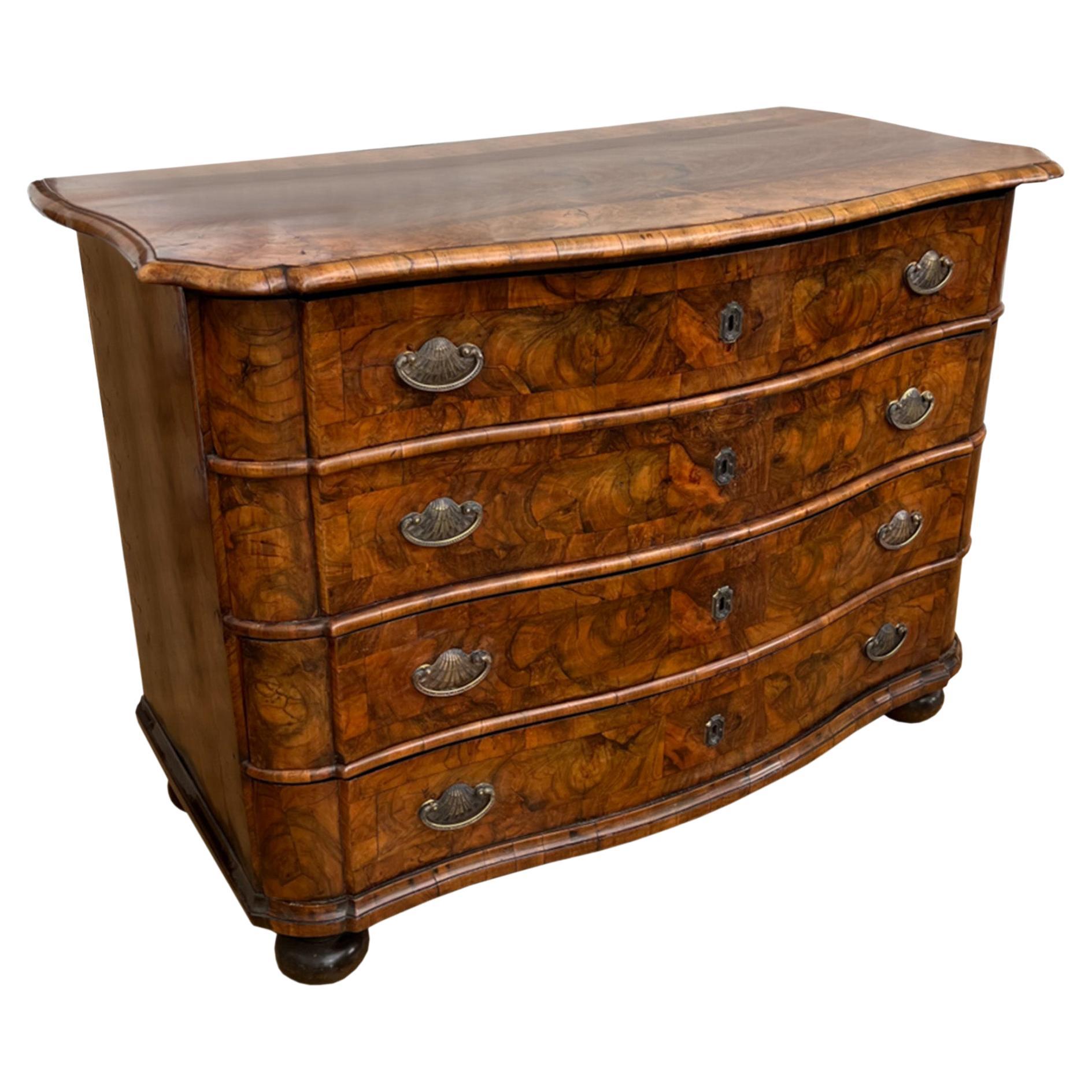 French 18th Century Chest of Drawers with Serpentine Front