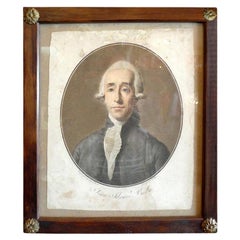 Antique French 18th Century Color Print of Jean Sylvain Bailly