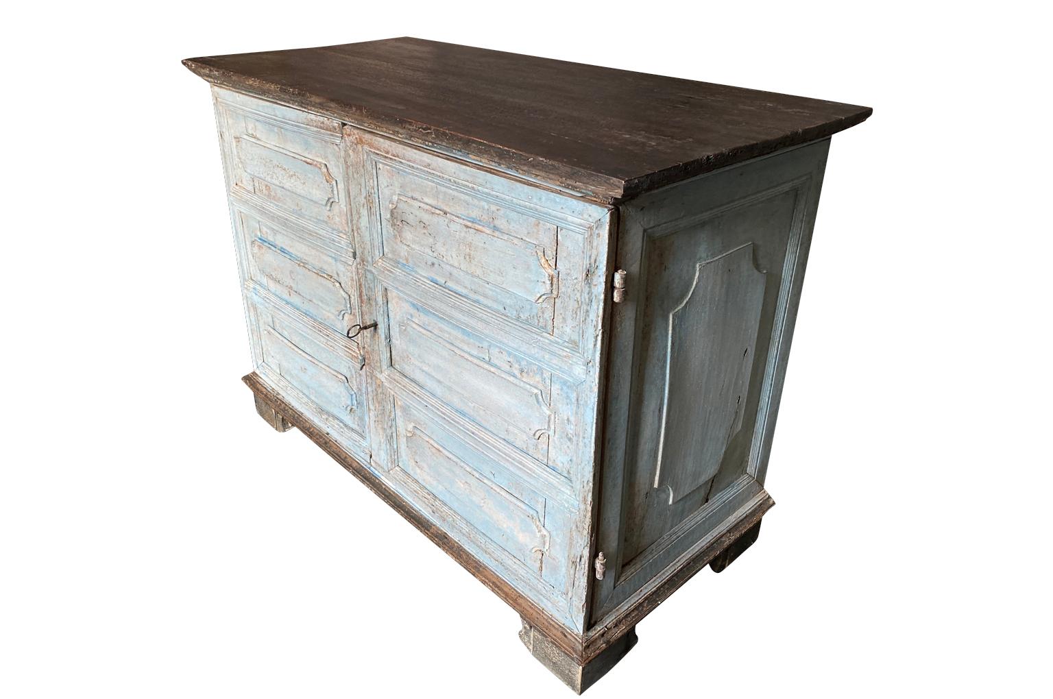 Painted French 18th Century Commode A' Portes For Sale