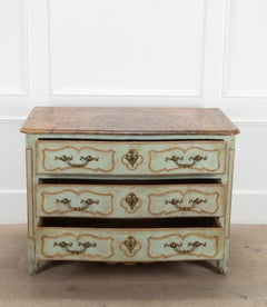 18th Century French Green Painted Commode
