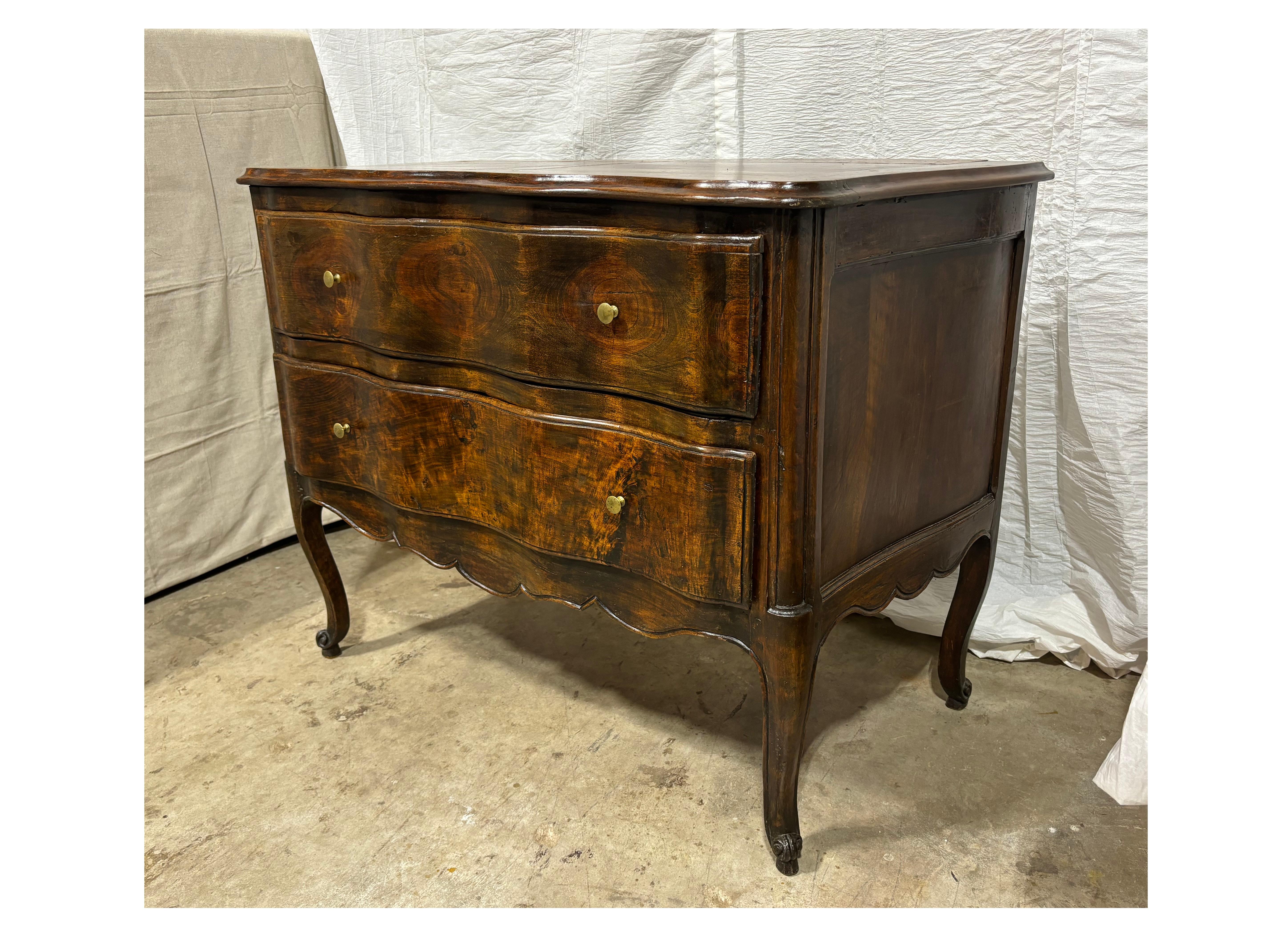 Walnut French 18th Century Commode