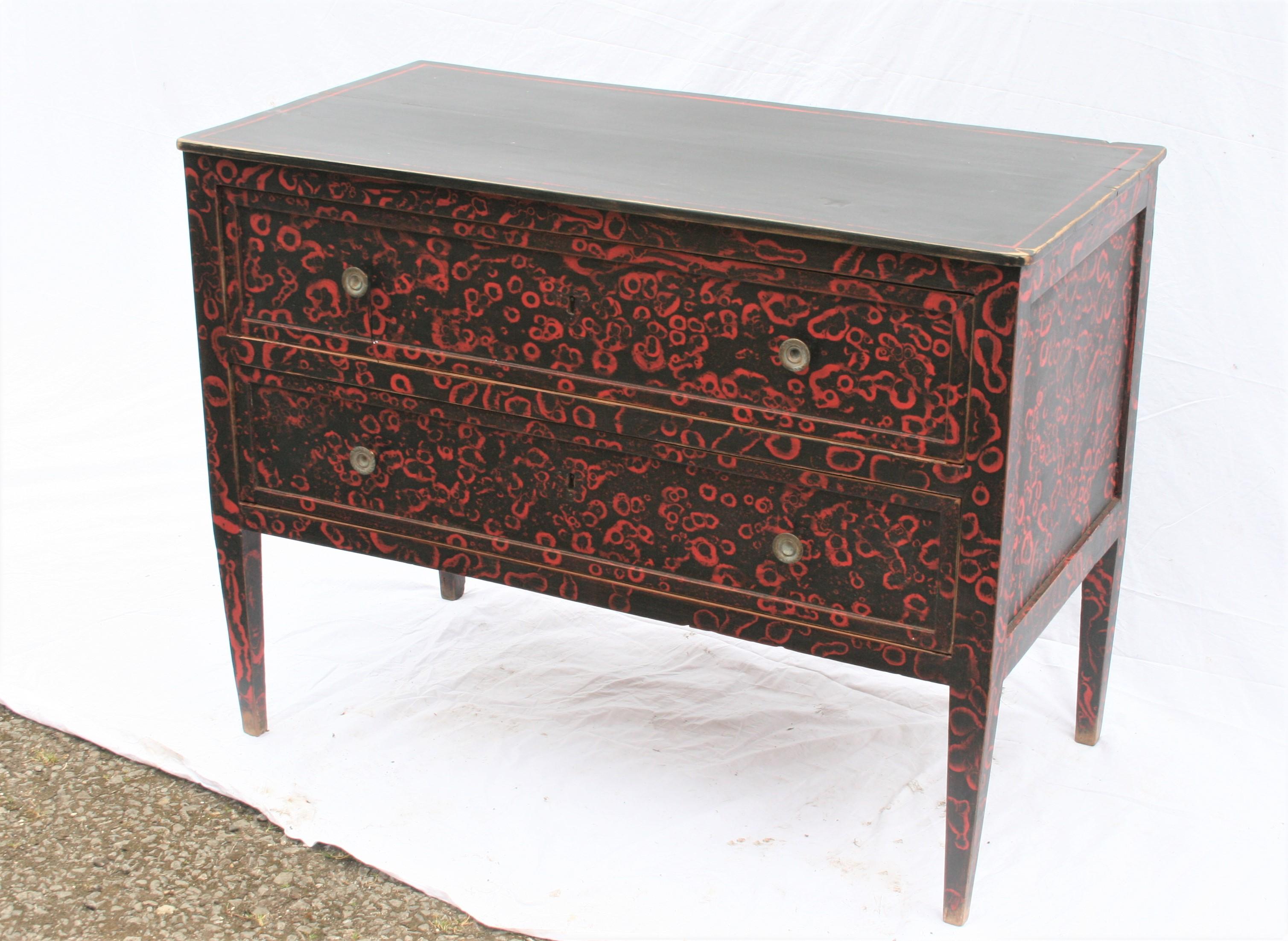 Louis XV French 18th Century Commode in Later Paint Finish