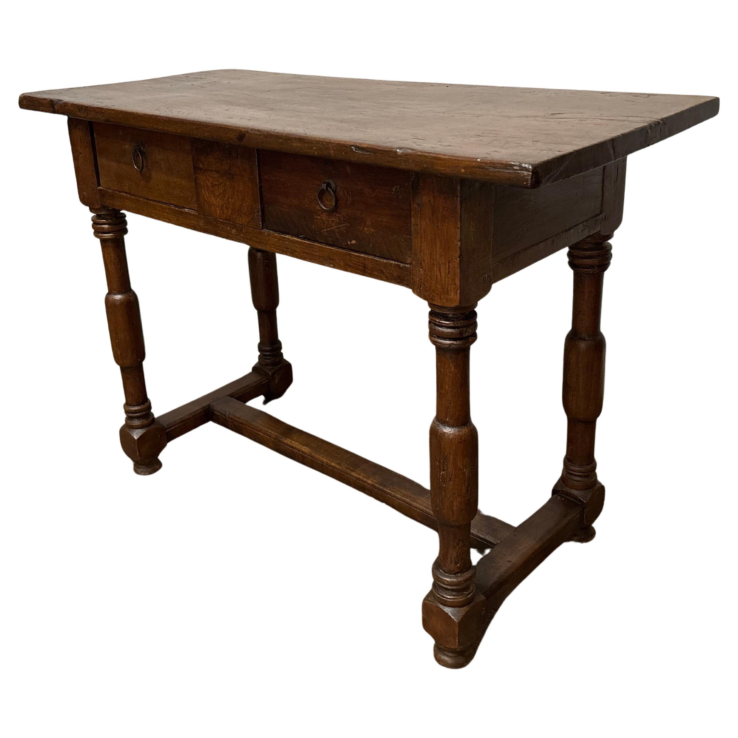 Walnut French 18th Century Console Table