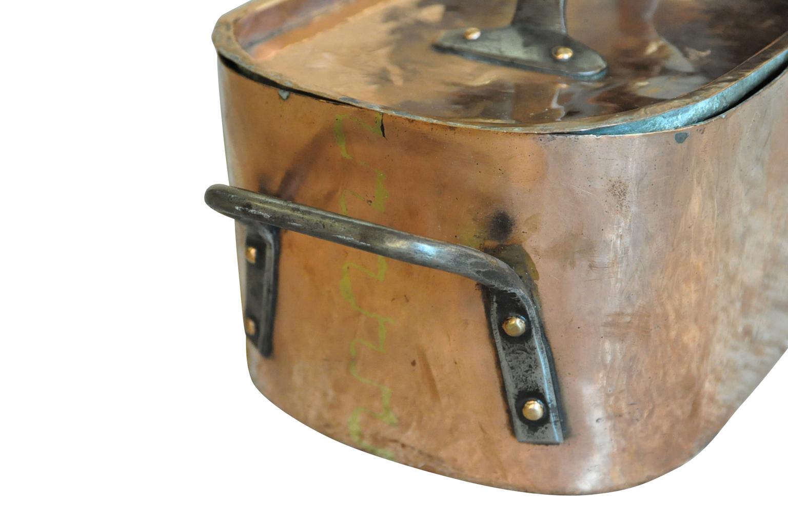 French 18th Century Copper Covered Pot 3