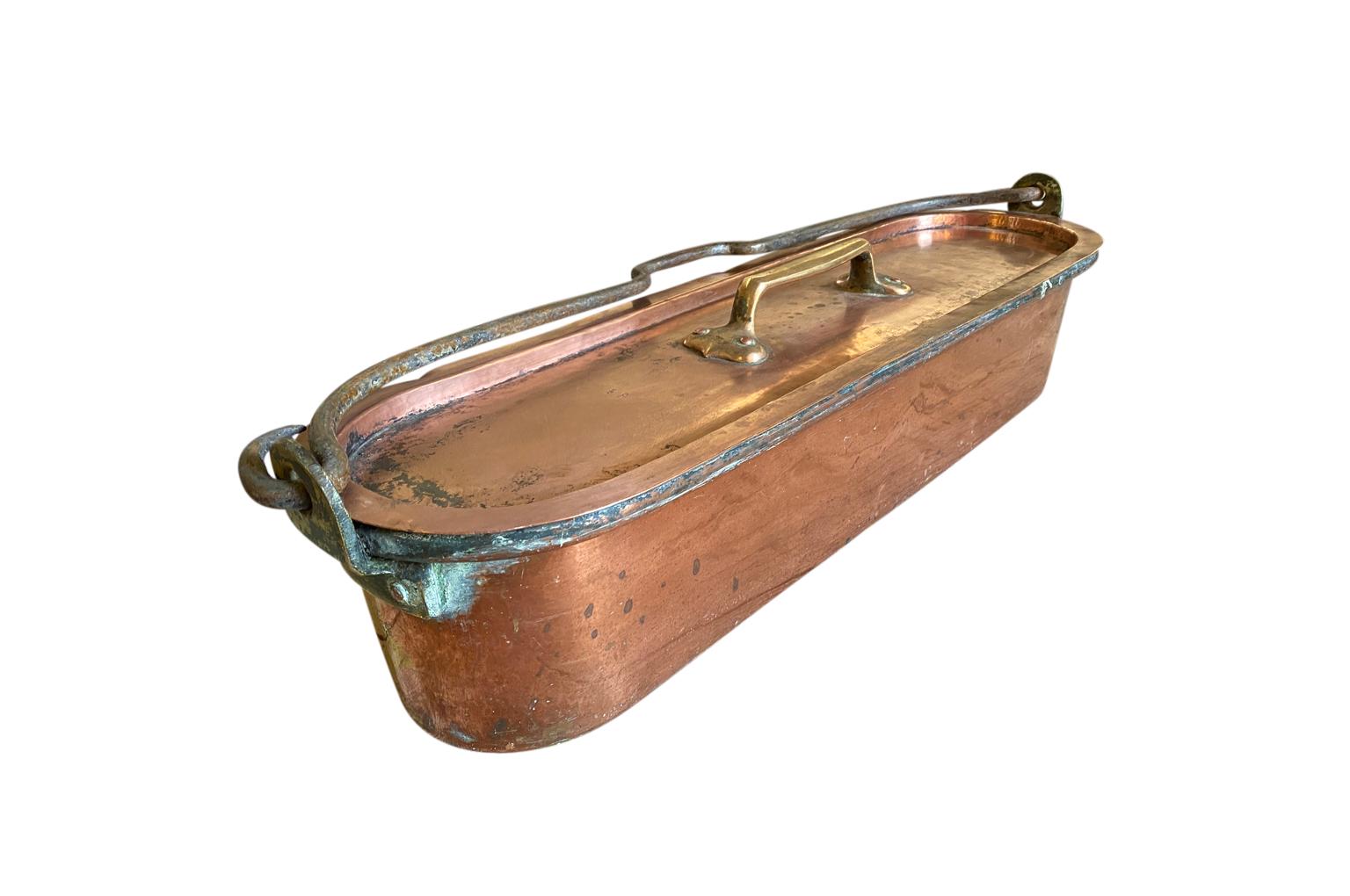 French 18th Century Copper Fish Pan In Good Condition For Sale In Atlanta, GA